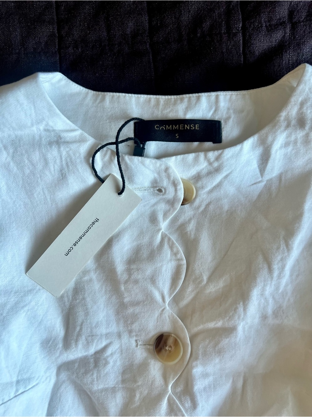 Cotton Linen Scallop Trim Vest & Skirt Set
~NWT - Picture 5 of 7